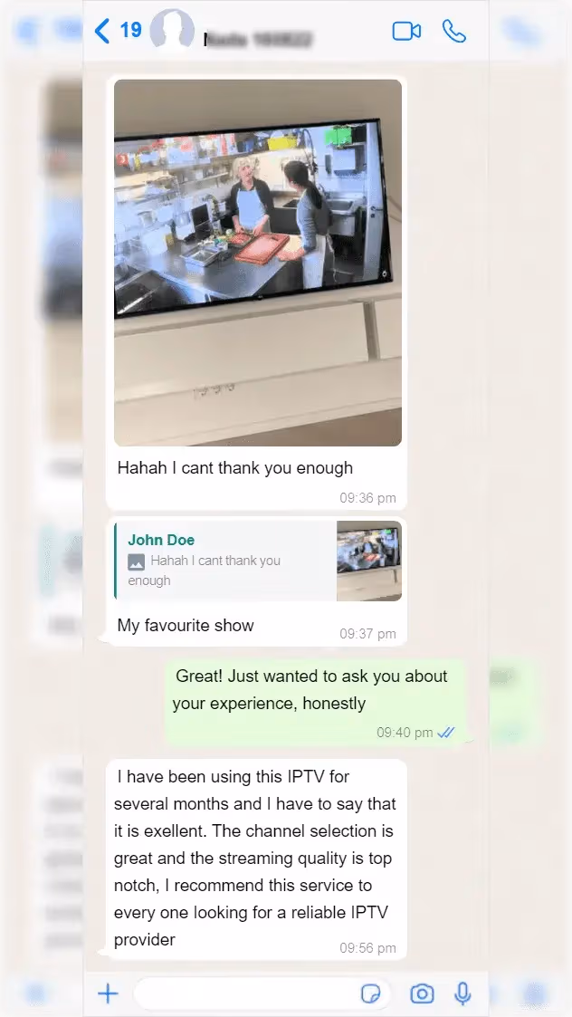 WhatsApp conversation with a subscriber, Emeka
